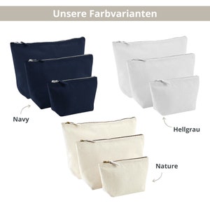 personalisierte Tasche aus Canvas-Baumwolle Buchstabe und Namen Kosmetiktasche mit Initialien Bild 5