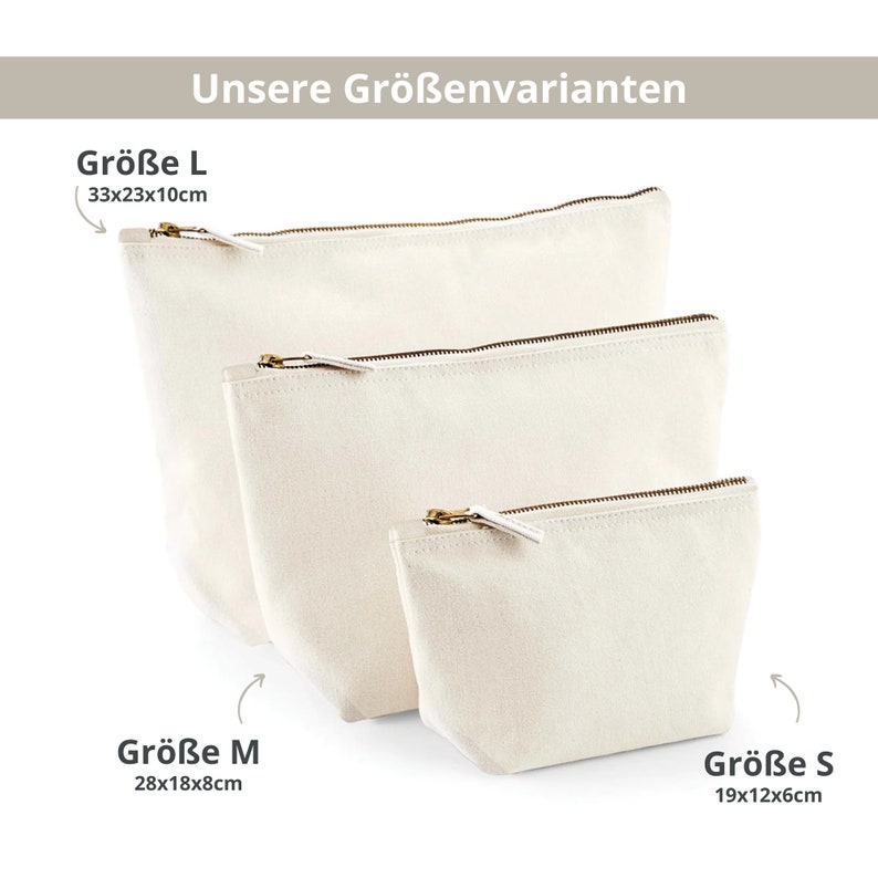 personalisierte Tasche aus Canvas-Baumwolle Buchstabe und Namen Kosmetiktasche mit Initialien afbeelding 4