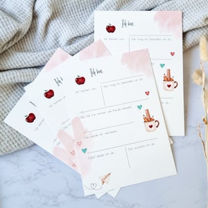Ausfüllkarten für Erzieherinnen | Geschenkidee zum selberausfüllen | Abschiedsgeschenk Erzieherin