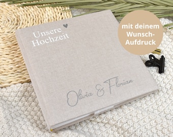 personalisiertes Fotoalbum zur Hochzeit | mit den Namen "Unsere Hochzeit" | Erinnerungen sammeln