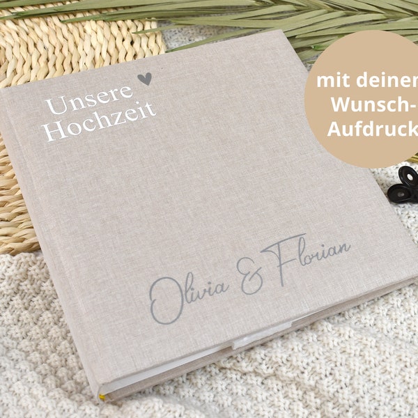 personalisiertes Fotoalbum zur Hochzeit | mit den Namen "Unsere Hochzeit" | Erinnerungen sammeln