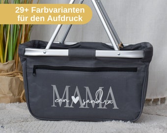 Personalisierter Einkaufskorb | Mama mit den Namen der Kinder | Geschenkidee zum Muttertag