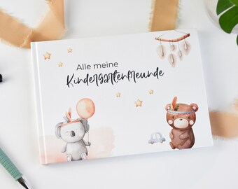 Kindergarten friend book to fill in | Friendship book for girls and boys | "All My Kindergarten Friends"