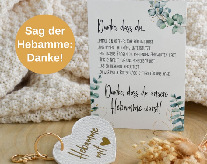 Schlüsselanhänger Hebamme Geschenk, kleines dankeschön Geschenk für die Hebamme, Beste Hebamme