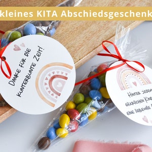 Geschenk zum Abschied | Erzieherin mit Herz | Regenbogen | kleines Abschiedsgeschenk Kindergarten