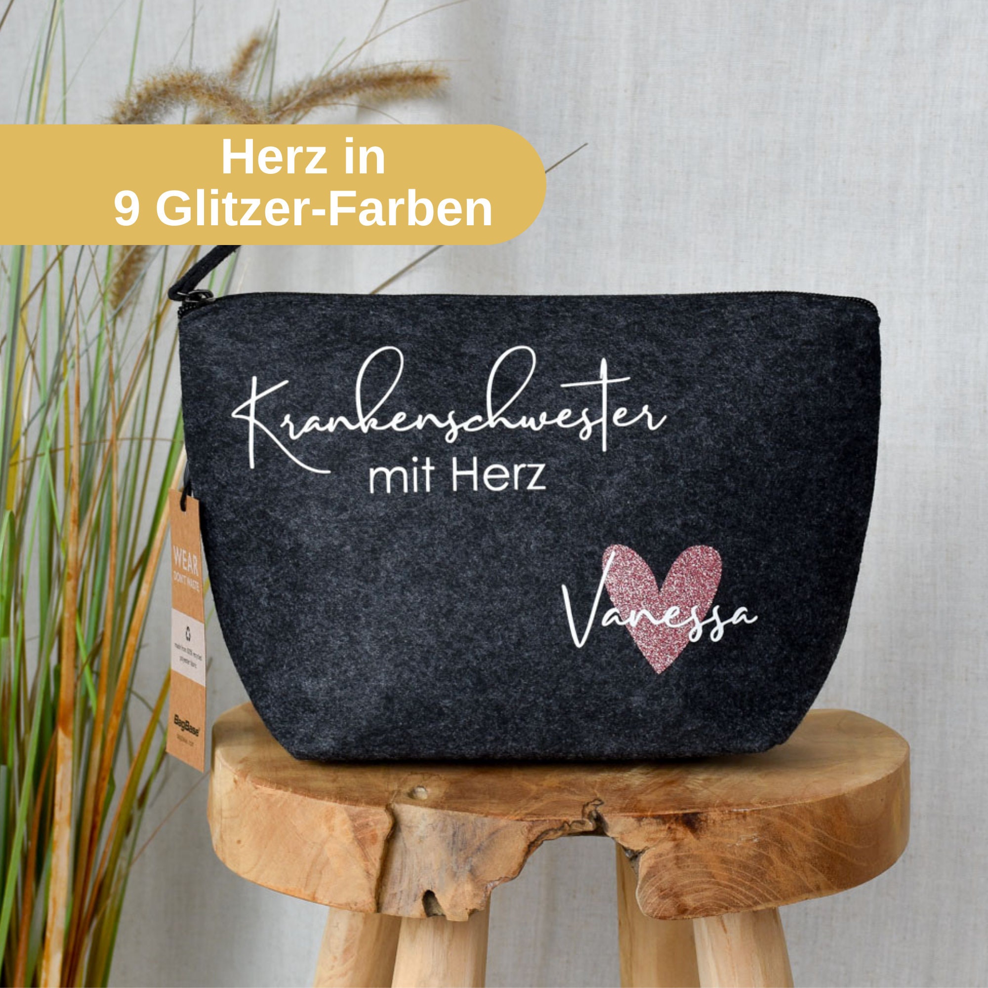 Lustige Make-up-Tasche Für Krankenschwestern – Spruch „Keine Panik, Ich Bin Ein Freundlicher Vampir“