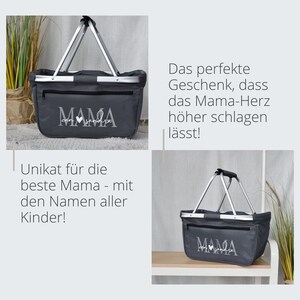 Personalisierter Einkaufskorb Mama mit den Namen der Kinder Geschenkidee zum Muttertag Geschenk Geburtstag beste Mama Markttasche Bild 8