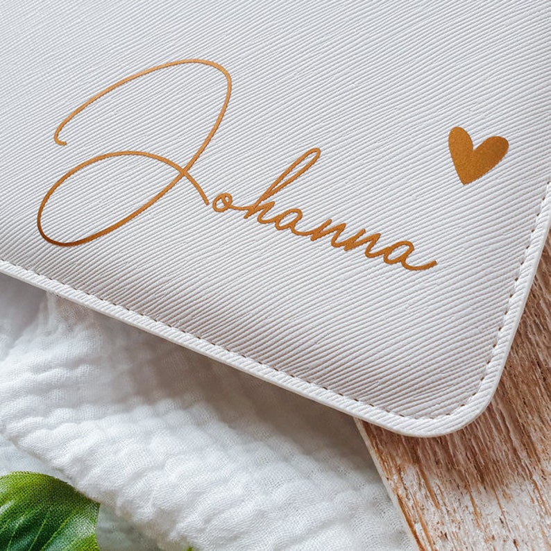 personalisierte Clutch Tasche in Lederoptik mit Namen Handtasche Bild 3