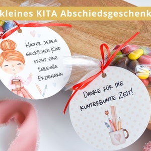 Geschenk zum Abschied | Erzieherin mit Herz | kleines Abschiedsgeschenk Kindergarten