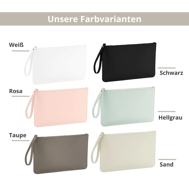 personalisierte Clutch Tasche in Lederoptik mit Namen Handtasche Bild 4