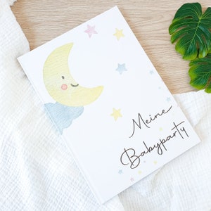 Babyparty - Gästebuch "Meine Babyparty" | Babyshower Gäste Buch Baby Junge & Mädchen | Erinnerungsalbum