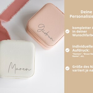 Personalisierte Schmuckbox Mit Namen - PU Leder Schmuckkästchen 16x12x6cm