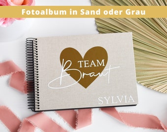 Erinnerungsalbum JGA | Brautparty Fotoalbum Spiralbindung | personalisiertes Album | Junggesellinenabschied Team Braut