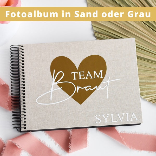 Erinnerungsalbum JGA | Brautparty Fotoalbum Spiralbindung | personalisiertes Album | Junggesellinenabschied Team Braut