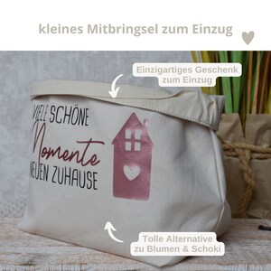 Geschenkidee zum Einzug oder Umzug Brotkorb personalisiert Brötchenkorb Einzugsgeschenk Viele schöne Momente im neuen Zuhause Bild 6