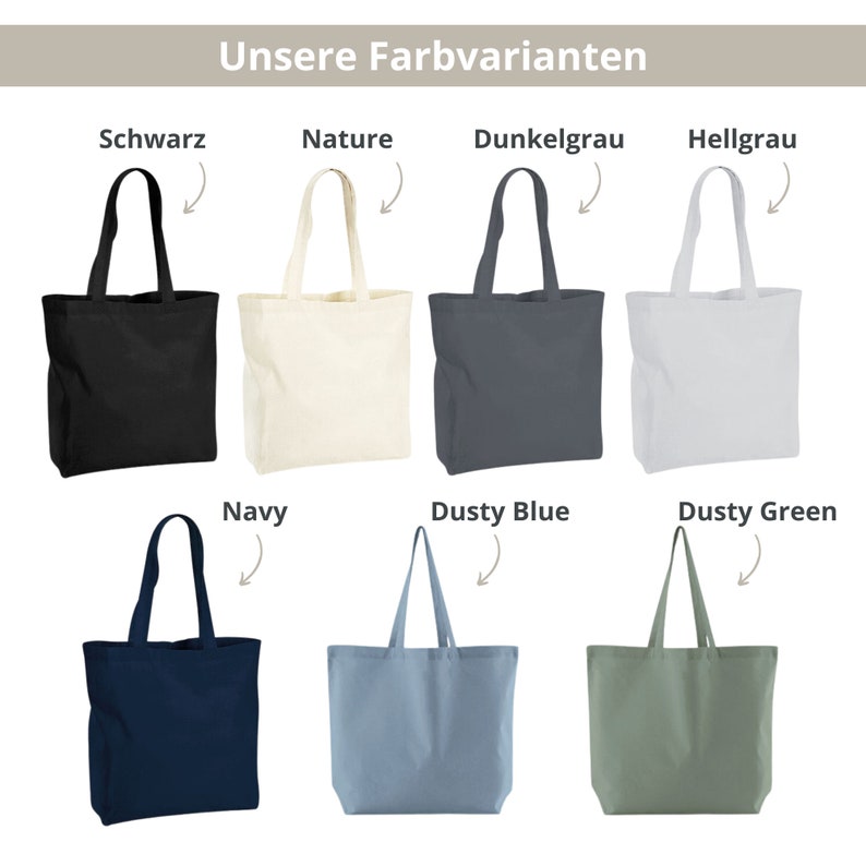 großer Baumwollbeutel OMA mit den Namen der Enkelkinder personalisiertes Geschenk der Enkel Geschenkidee Shopper Tasche Bild 5