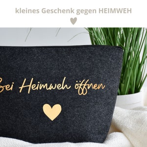 Geschenk gegen Heimweh Filz Tasche als Geschenkidee zum Auszug, Auslandssemester oder Au Pair Erinnerungen an die Heimat Bild 6