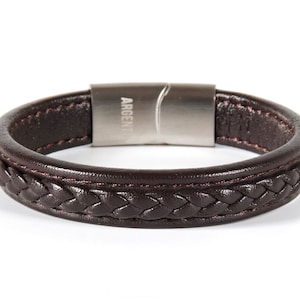 Mens Bracelet Men Leather Bracelet PREMIUM,  Leather Bracelet, Wrap Leather Bracelet, custom men bracelet, leather bracelet Argento