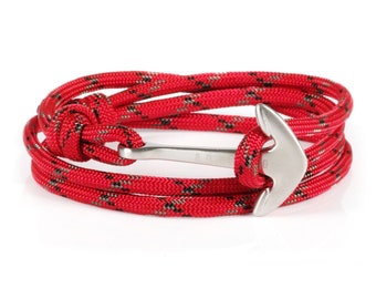 Red anchor bracelet, rope Bracelet, sailing Bracelet, cord bracelet men Bracelet Men Gift for Men, Rope bracelet, nautical  bracelet