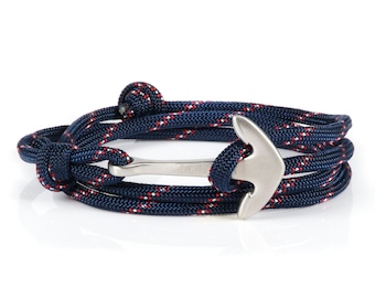 Burgundy anchor bracelet, rope Bracelet, sailing Bracelet, cord bracelet men Bracelet Men Gift for Men, Rope bracelet, nautical  bracelet