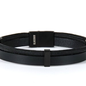 Men Leather Bracelet PREMIUM, Mens Bracelet, Leather Bracelet, Wrap Leather Bracelet, custom men bracelet, leather bracelet Argento