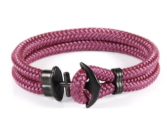 Pulsera de ancla para hombre, pulsera para hombre, pulsera de cuerda, regalo para él, pulseras para hombre, accesorios para hombre, pulsera