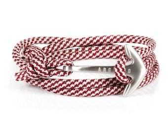 Burgundy anchor bracelet, rope Bracelet, sailing Bracelet, cord bracelet men Bracelet Men Gift for Men, Rope bracelet, nautical  bracelet