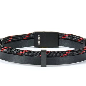 Men Leather Bracelet PREMIUM, Mens Bracelet, Leather Bracelet, Wrap Leather Bracelet, custom men bracelet, leather bracelet Argento