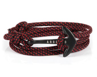 Burgundy anchor bracelet, rope Bracelet, sailing Bracelet, cord bracelet men Bracelet Men Gift for Men, Rope bracelet, nautical  bracelet