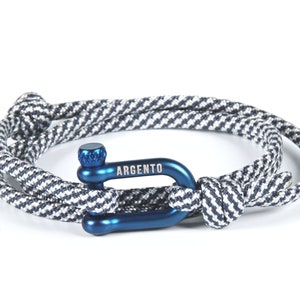 Argento Shackle Bracelet Stainless Steel Shackle Men&#39;s Wrap Bracelets Nautical Bracelets Paracord Bracelet Men&#39;s Bracelet
