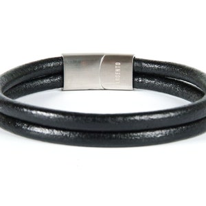 Men Leather Bracelet, Mens Bracelet, Leather Bracelet, Wrap Leather Bracelet, custom men bracelet, men&#39;s jewelry, leather bracelet Argento
