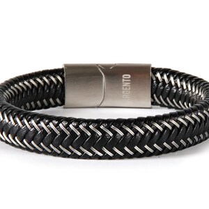 Men Leather Bracelet EXTRA, Mens Bracelet, Leather Bracelet, Wrap Leather Bracelet, custom men bracelet, leather bracelet Argento