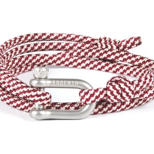 Argento Shackle Bracelet Stainless Steel Shackle Men&#39;s Wrap Bracelets Nautical Bracelets Paracord Bracelet Men&#39;s Bracelet