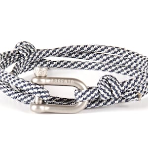 Argento Shackle Bracelet Stainless Steel Shackle Men&#39;s Wrap Bracelets Nautical Bracelets Paracord Bracelet Men&#39;s Bracelet
