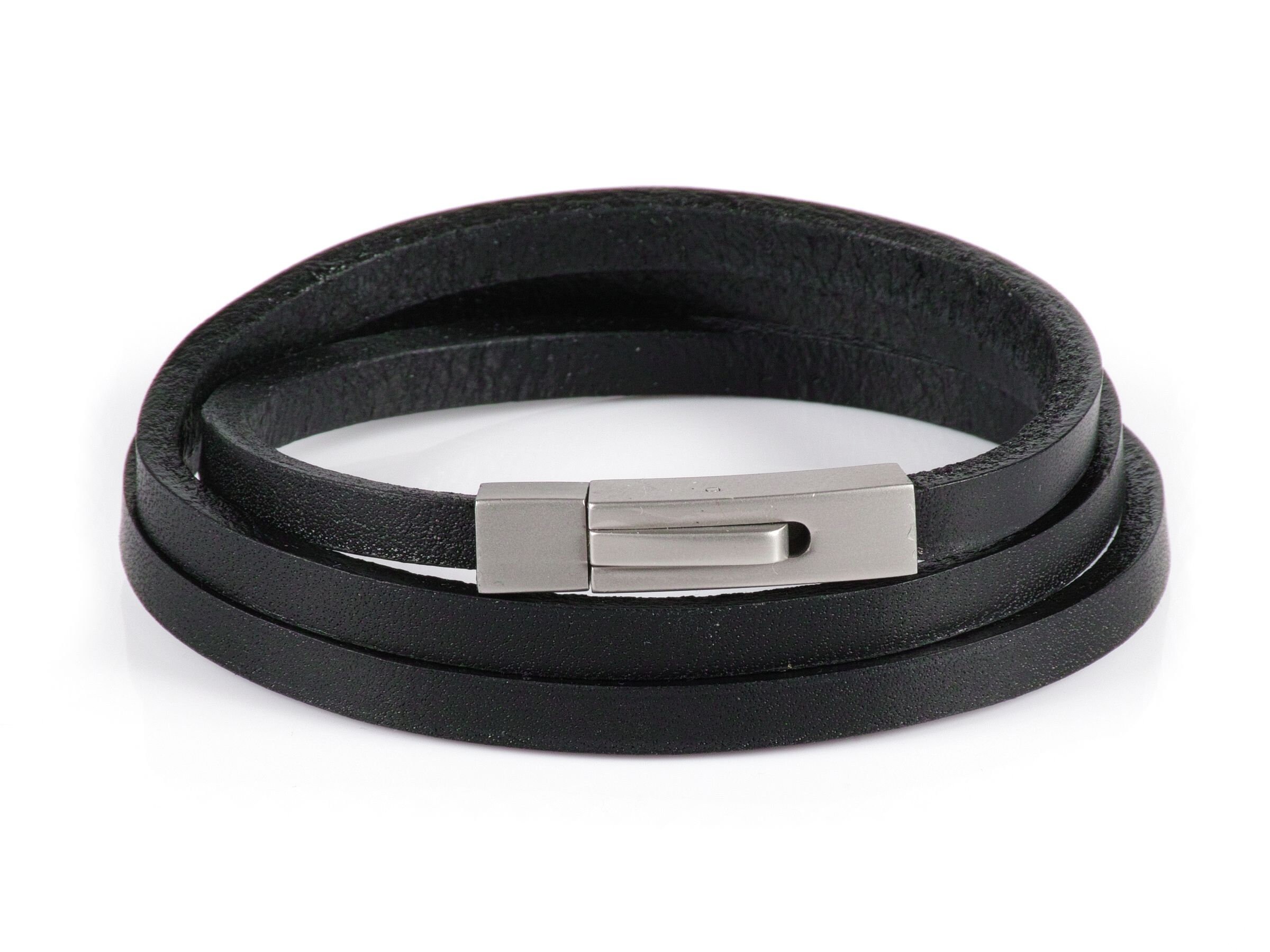 Custom Bracelet Men Black Leather Bracelet for Men Man - Etsy