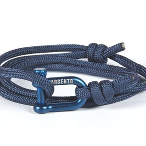 Argento Shackle Bracelet Stainless Steel Shackle Men&#39;s Wrap Bracelets Nautical Bracelets Paracord Bracelet Men&#39;s Bracelet