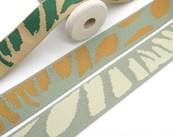 38 mm patterned webbing | Abstract pattern bag strap | Fabric tape for bags, backpacks & DIY sewing