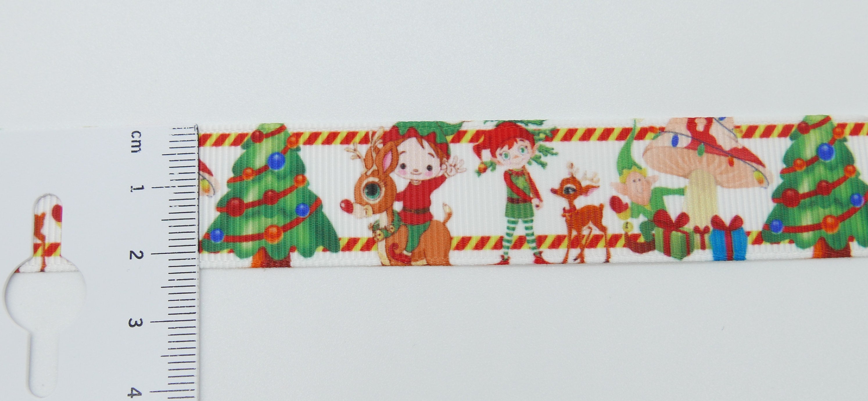 2 metros, (1,60EUR/metro), cinta de grosgrain Navidad, gnomo