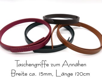 Taschengriffe Taschenhenkel zum Annähen, Breite 15mm, Länge 120cm