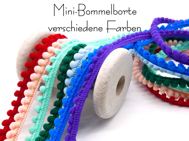 1 Meter, Mini-Bommelborte, verschiedene Farben Bild 1