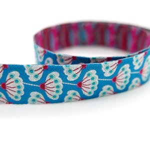 1 Meter (2,00 Euro/m) Webband Blume - türkis