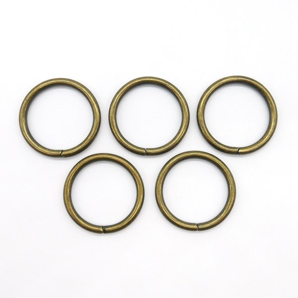 5 O-ring, metal ring, inner diameter approx. 40 mm, antique brass