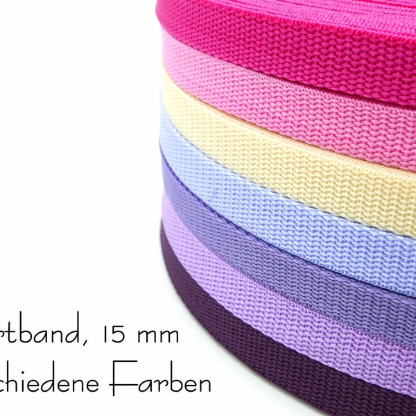 5 meters (0.65 EUR/meter), webbing, width approx. 15 mm