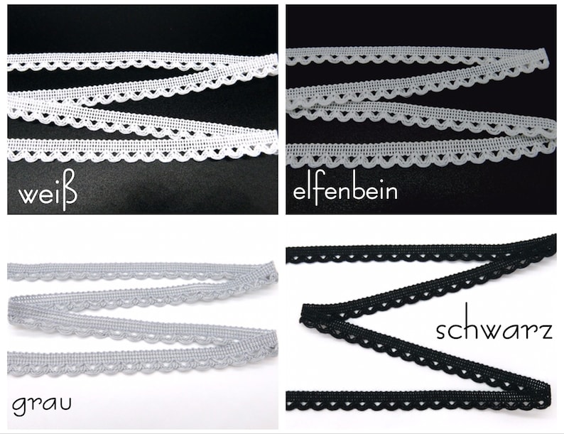 3 Meter 0,95 EUR/m Spitzenband Zierband, Verschiedene Farben Bild 7