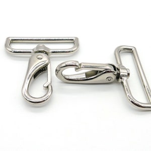 2 rotatable snap hooks Extra-Large, silver, passage approx. 50 mm