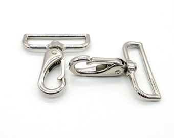 2 rotatable snap hooks Extra-Large, silver, passage approx. 50 mm