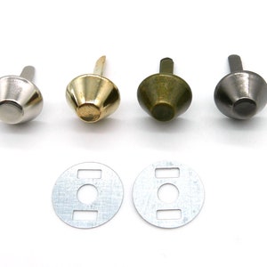10 Bodennägel mit Unterlegscheibe, 10 Stück, silber, gold, schwarz-nickel oder altmessing, konisch