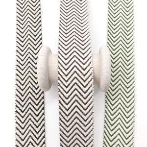 2 Meter (EUR 2,95 /m) - Gurtband Breite ca. 38mm, Schwarz-natur / braun-natur / grün-natur