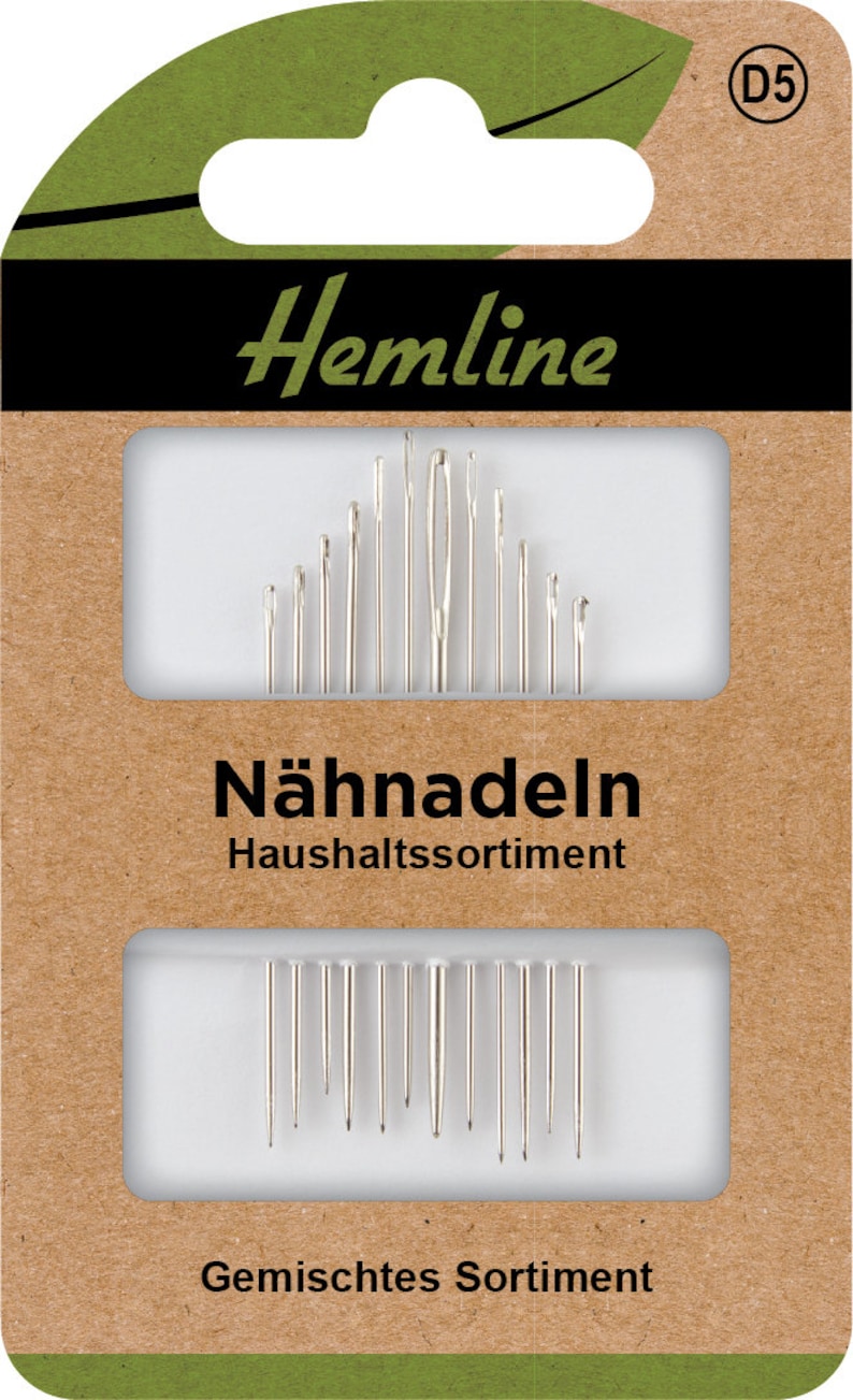 Nähnadel-Set, Handnadeln-Set, 12 Nadeln von Hemline Bild 2