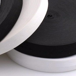 Elastische band – 3 meter – 40 mm – Zwart of wit – elastisch, stevig – perfect voor naaien, kleding en doe-het-zelfprojecten